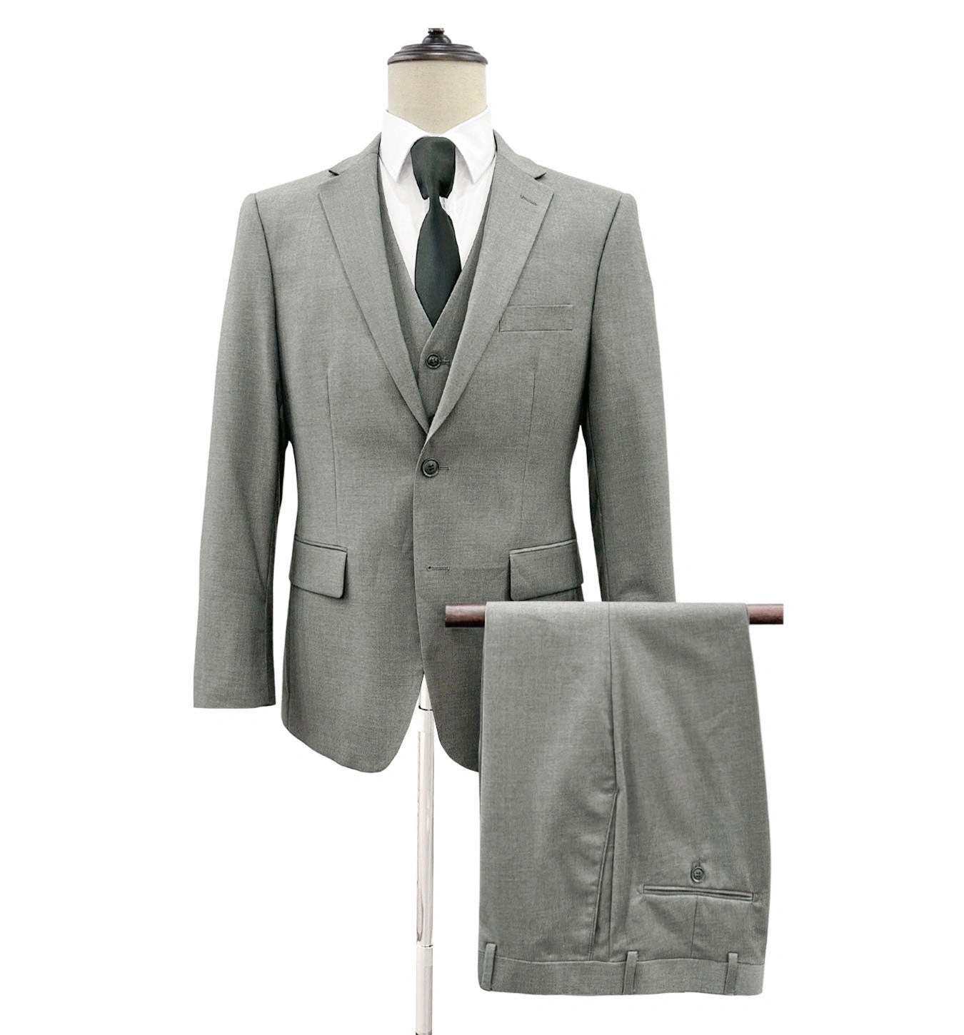 Angelo Rossi Costume Gris : L'Élégance Moderne avec Gilet - Un Style Assuré !